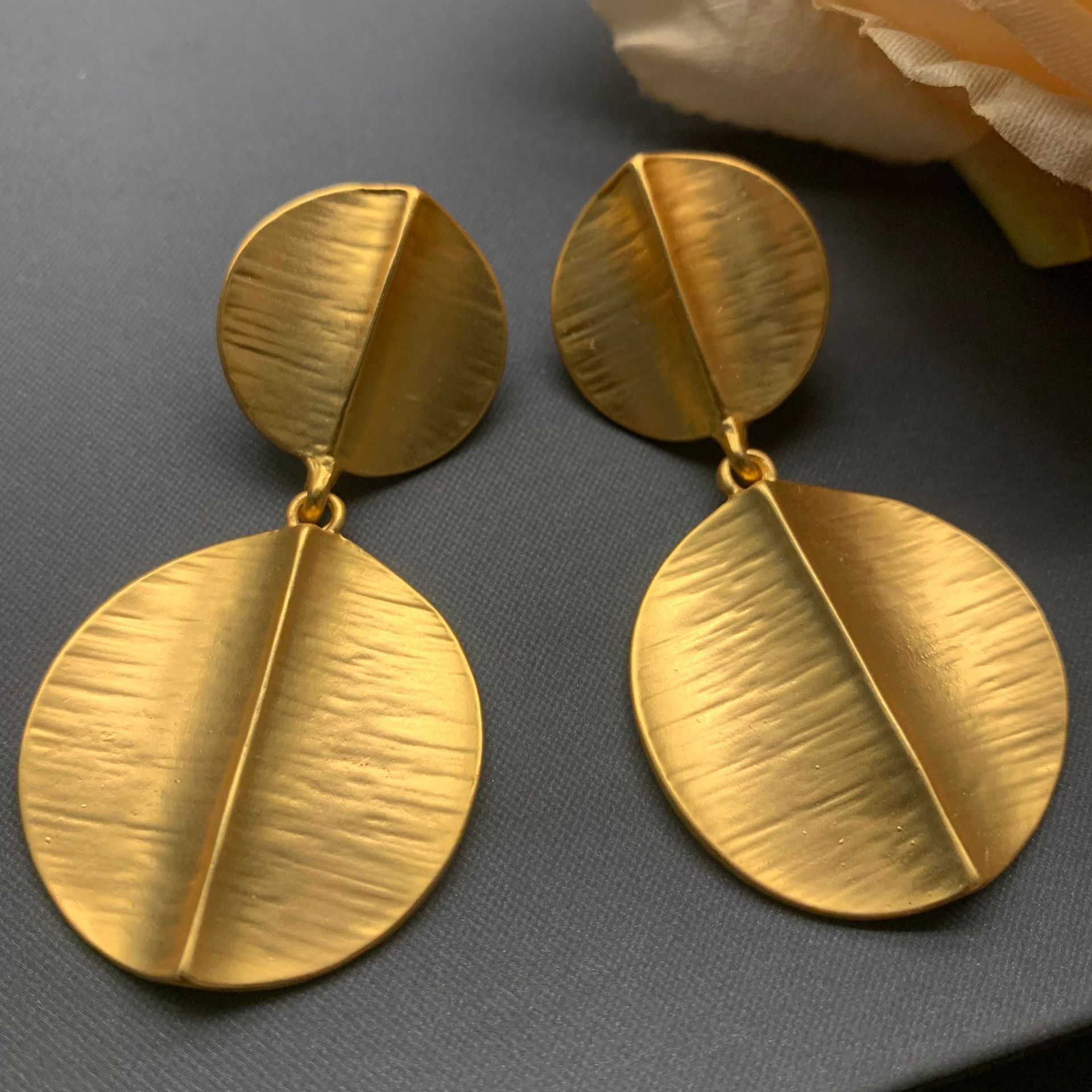 French Style Copper Alloy S925 Silver Ear Posts Stud Earrings